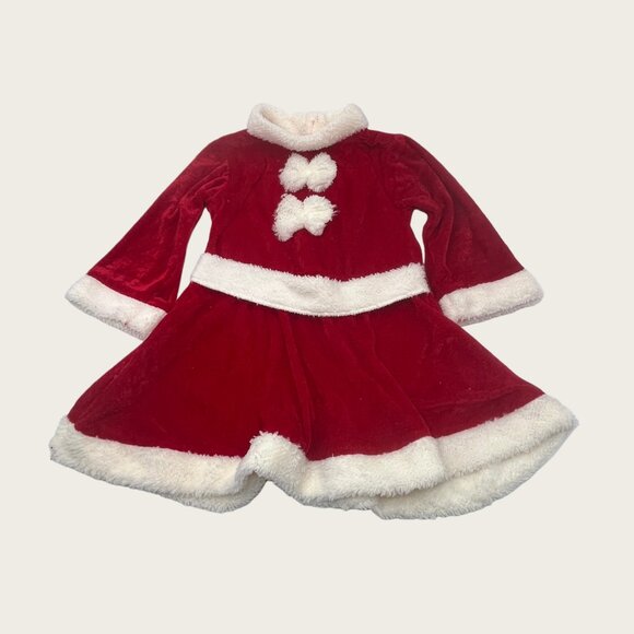 Children's Christmas Santa Claus Costume Set for Girls, Red - Picture 5 of 8